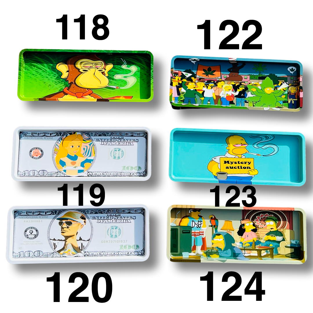 Long Metal Trays - Art On the Back and Front - With 3D cover