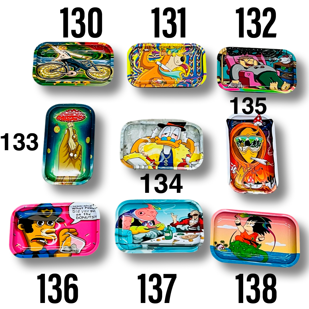 Medium Metal Tray- Back and Front- With 3D cover